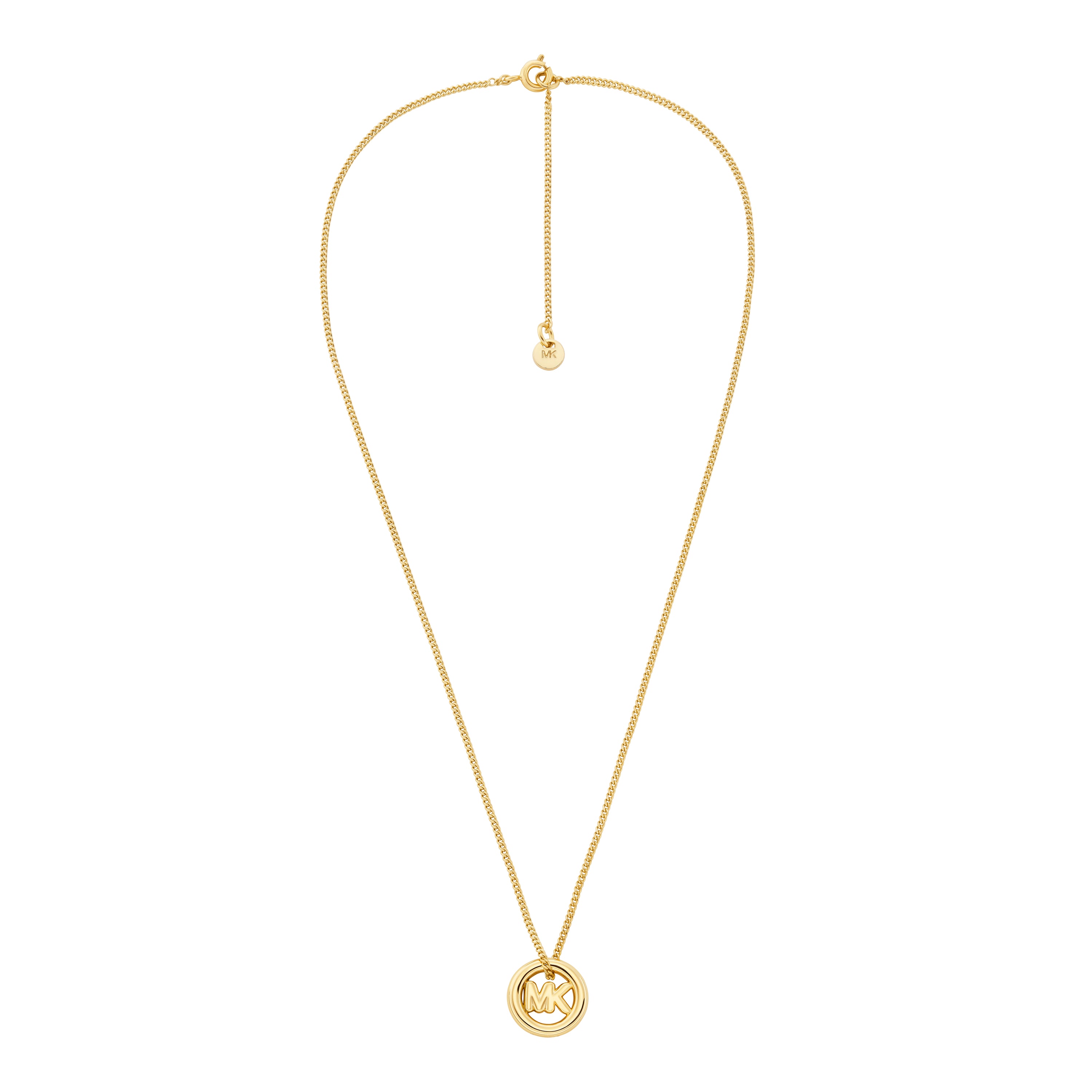 Michael Kors Gold-Tone Small Logo Pendant Necklace