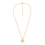 Michael Kors Gold-Tone Small Logo Pendant Necklace