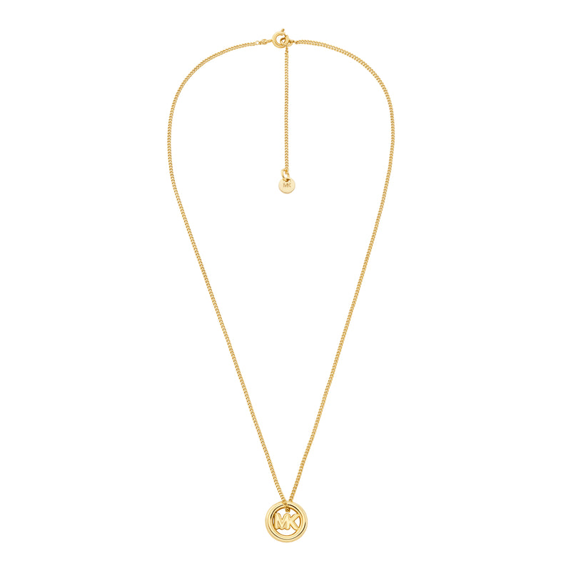 Michael Kors Gold-Tone Small Logo Pendant Necklace