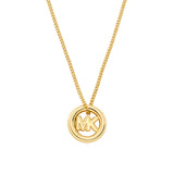 Michael Kors Gold-Tone Small Logo Pendant Necklace