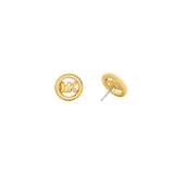 Michael Kors Gold-Tone Small Logo Stud Earrings