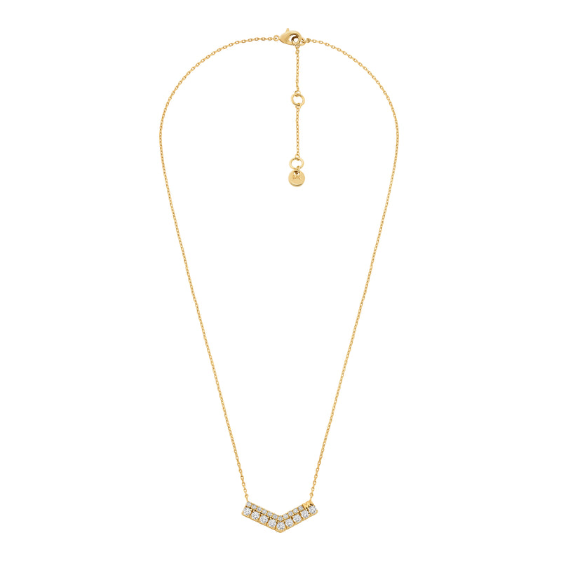 Michael Kors Gold-Plated Pavé Pendant Necklace