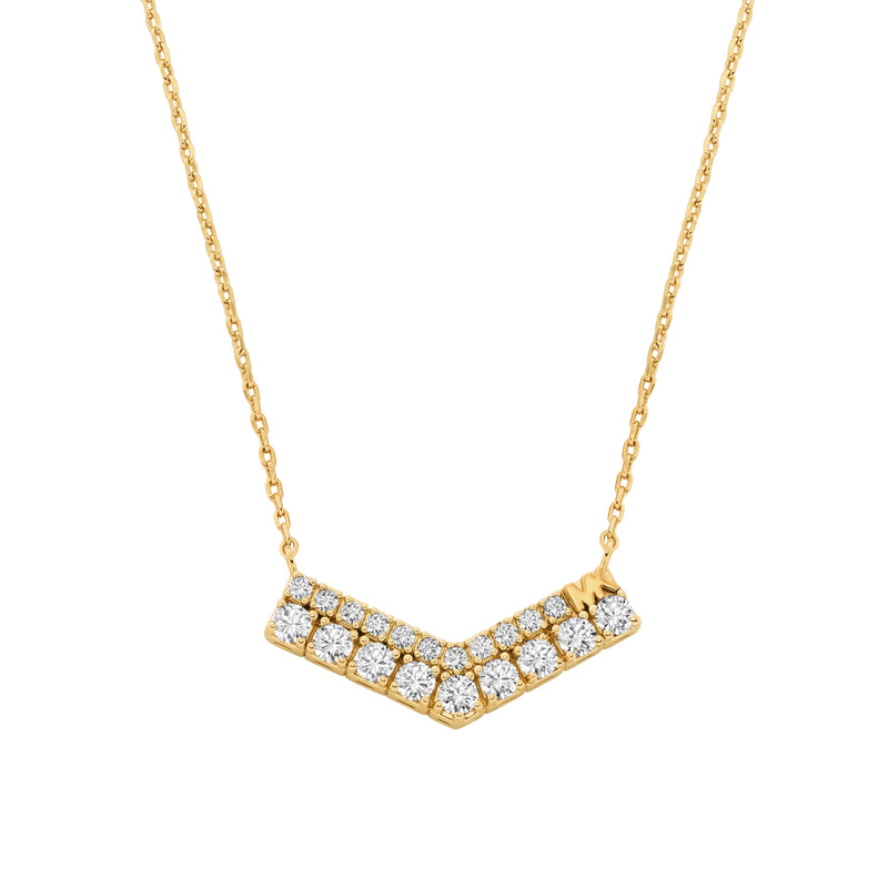 Michael Kors Gold-Plated Pavé Pendant Necklace