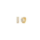 Michael Kors Gold-Plated Pavé Huggie Earrings