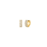 Michael Kors Gold-Plated Pavé Huggie Earrings