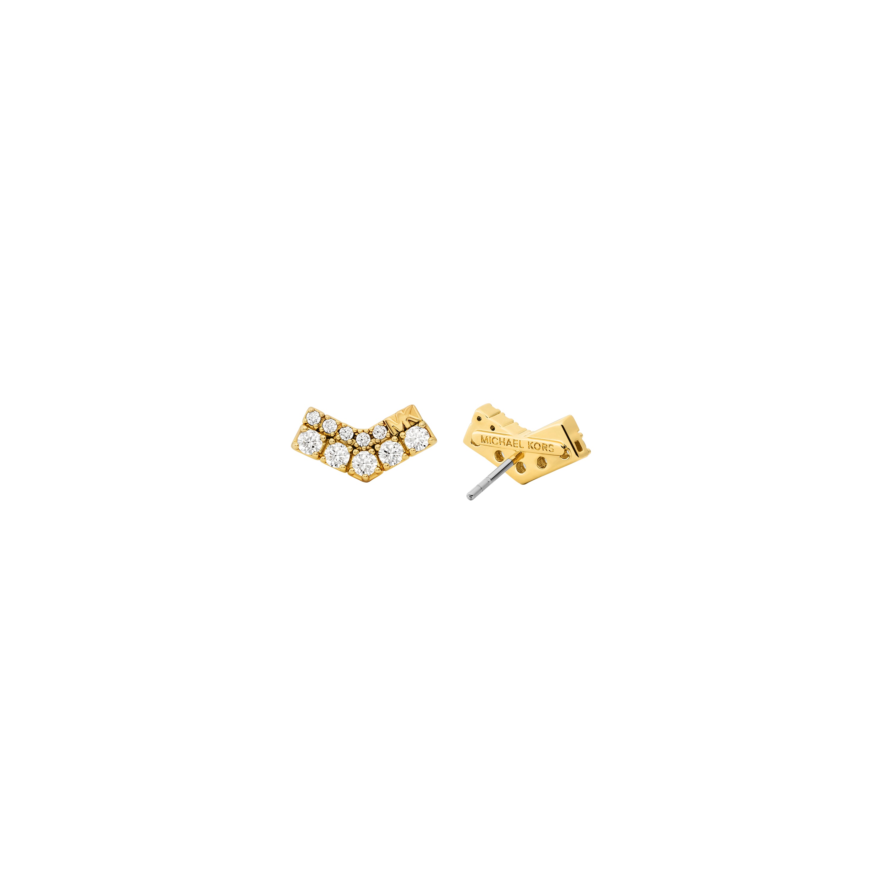 Michael Kors Gold-Plated Pavé Stud Earrings