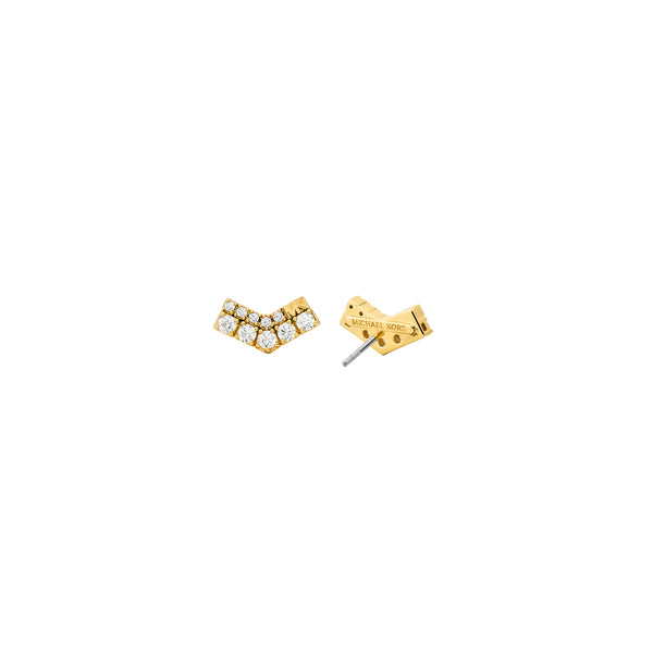 Michael Kors Gold-Plated Pavé Stud Earrings