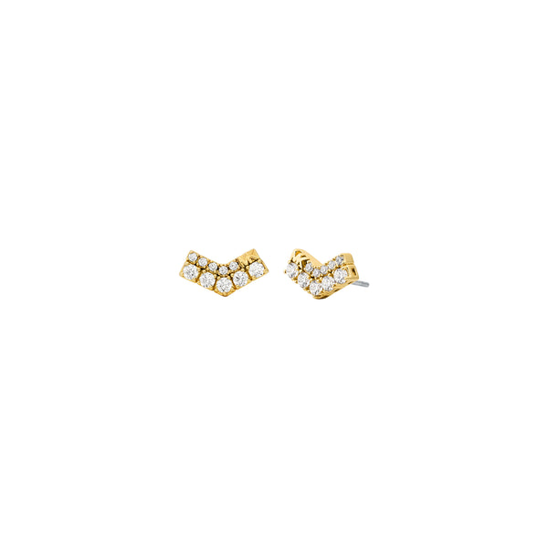 Michael Kors Gold-Plated Pavé Stud Earrings