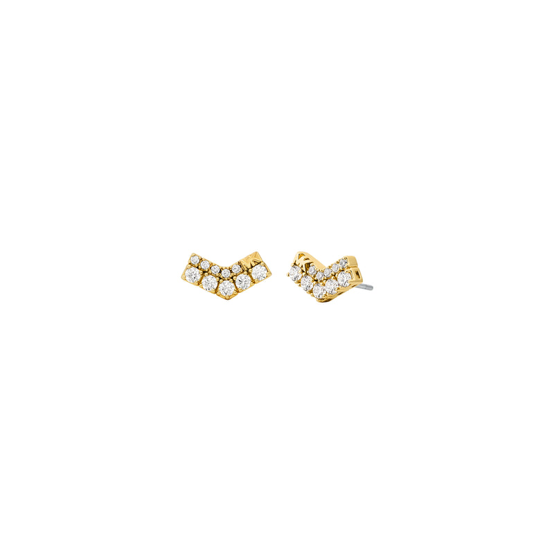 Michael Kors Gold-Plated Pavé Stud Earrings