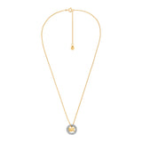 Michael Kors Gold-Tone Small Pavé Logo Pendant Necklace