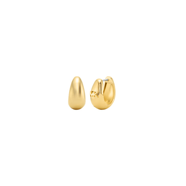 Michael Kors Gold-Tone Teardrop Huggie Earrings