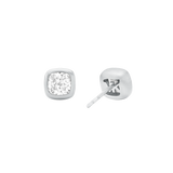 Michael Kors Silver-Plated Cushion Stud Earrings