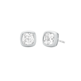 Michael Kors Silver-Plated Cushion Stud Earrings