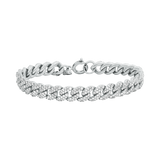 Michael Kors Pavé Silver-Tone Chain Necklace