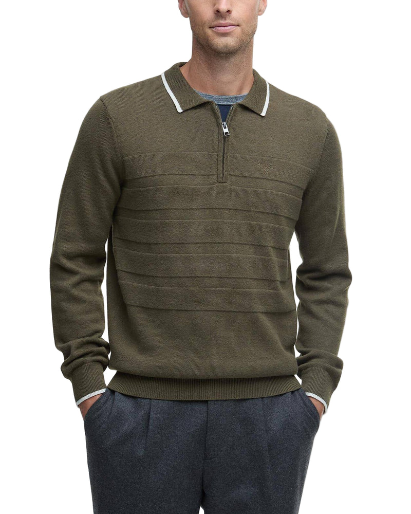 Barbour Mens Fenhill Knitted Long Sleeve Polo Shirt