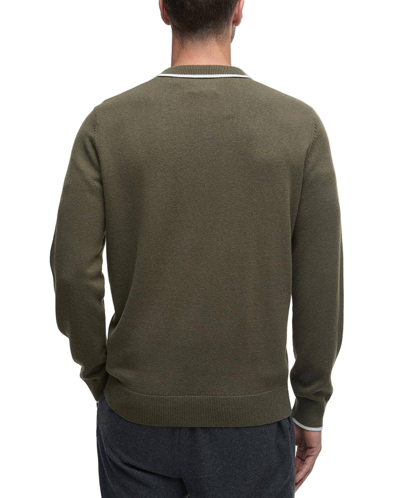 Barbour Mens Fenhill Knitted Long Sleeve Polo Shirt