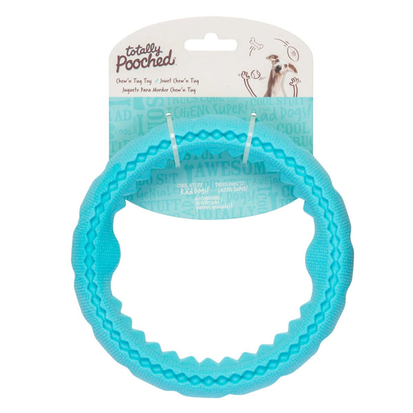 Totally Pooched Chew N' Tug Ring Foam Rubber 6.5" Dog Toy