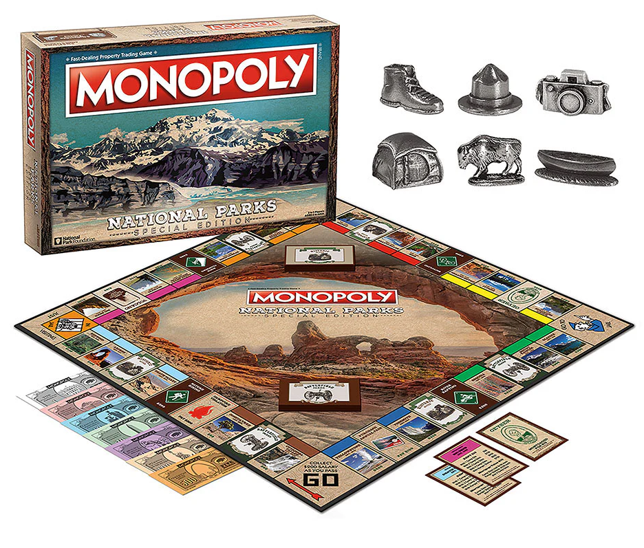 The OP Games Monopoly: National Parks Edition Board Game