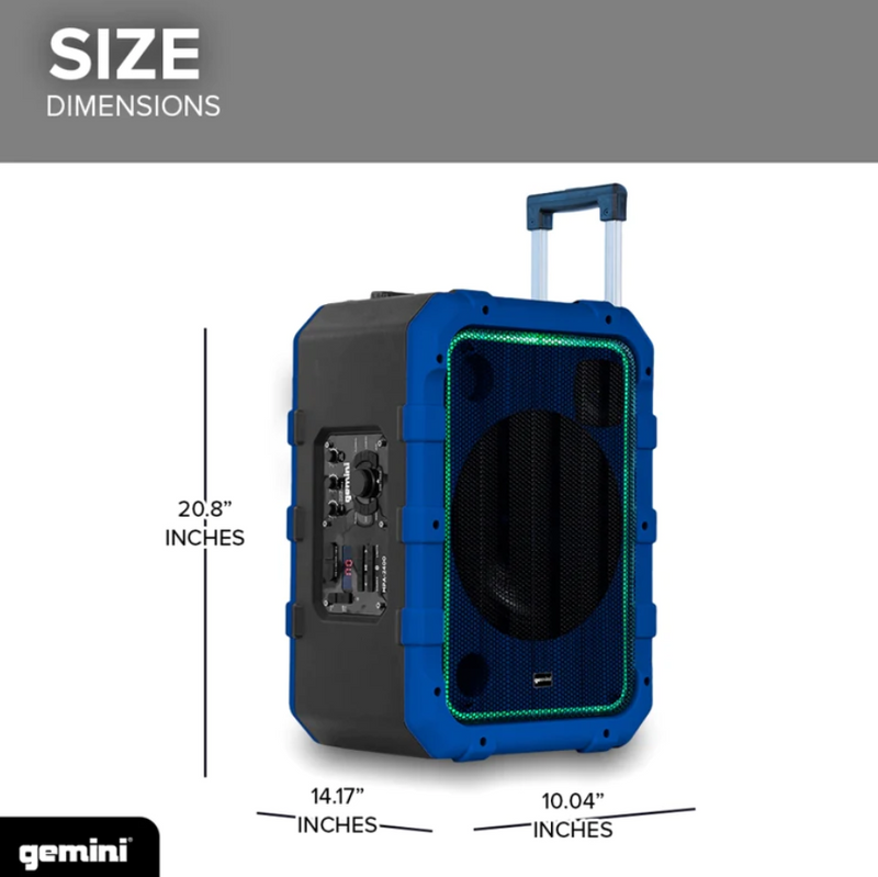 Gemini Rechargeable Weather-Resistant Trolley Speaker