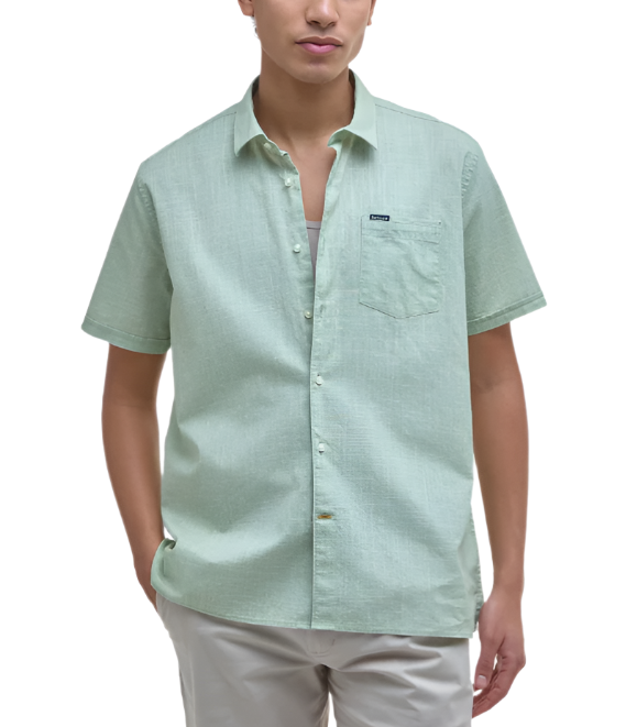 Barbour Mens Pigment Dye Slub Regular Short Sleeve Shirt