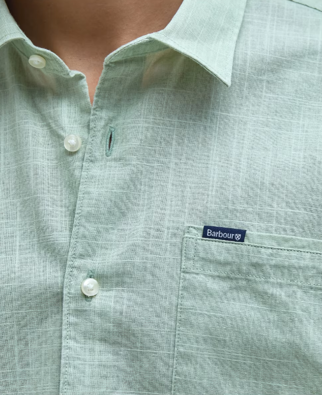 Barbour Mens Pigment Dye Slub Regular Short Sleeve Shirt