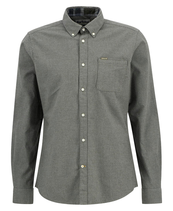 Barbour Mens Huntly Houndstooth Tailored Long Sleeve Shirt