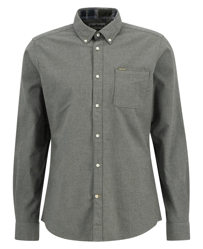 Barbour Mens Huntly Houndstooth Tailored Long Sleeve Shirt