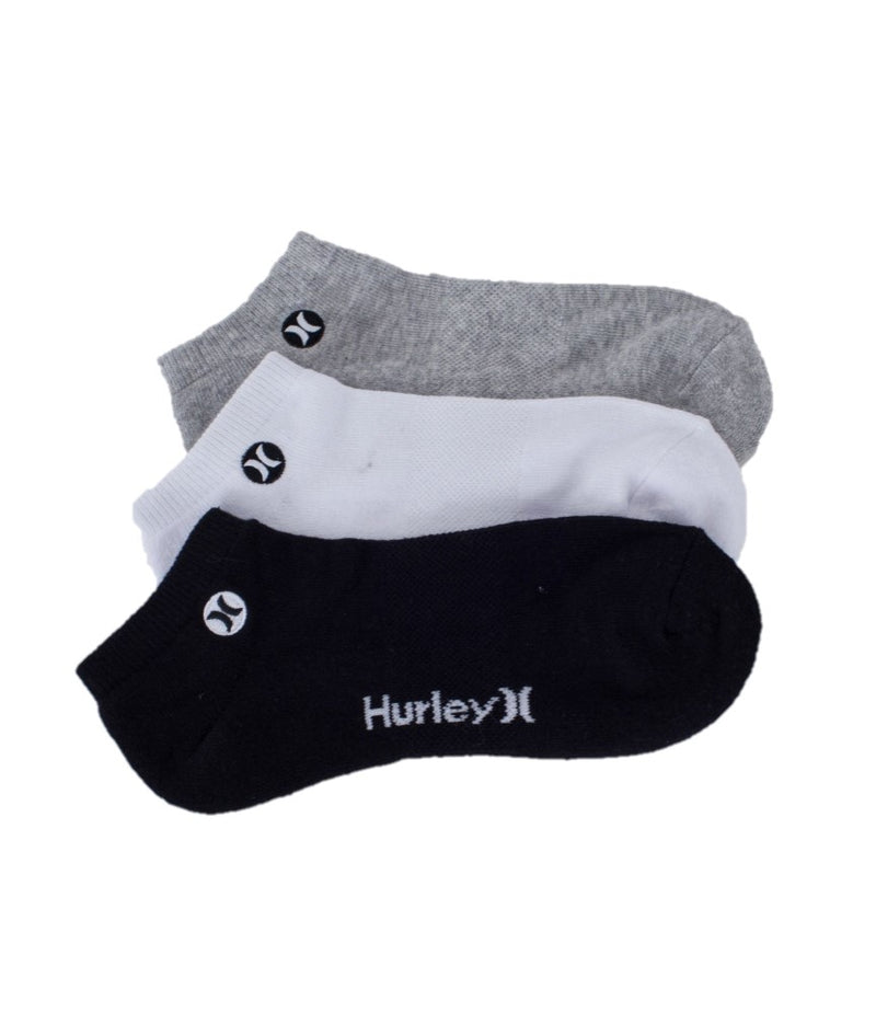 Hurley Mens H2O-Dri Low Cut Socks - 3 Pack