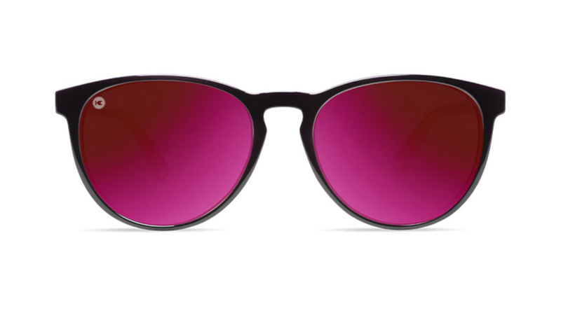 Knockaround Mai Tais Glossy Black Frame - Fuchsia Lens - Polarized Sunglasses