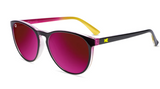 Knockaround Mai Tais Glossy Black Frame - Fuchsia Lens - Polarized Sunglasses