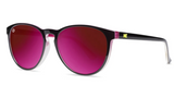 Knockaround Mai Tais Glossy Black Frame - Fuchsia Lens - Polarized Sunglasses