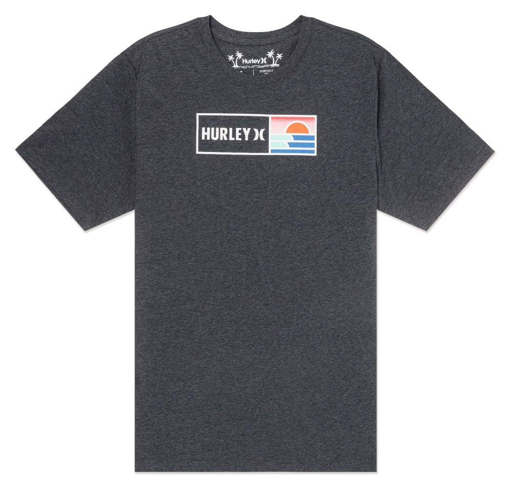 Hurley Mens Everyday Box Waves Short Sleeve T-Shirt