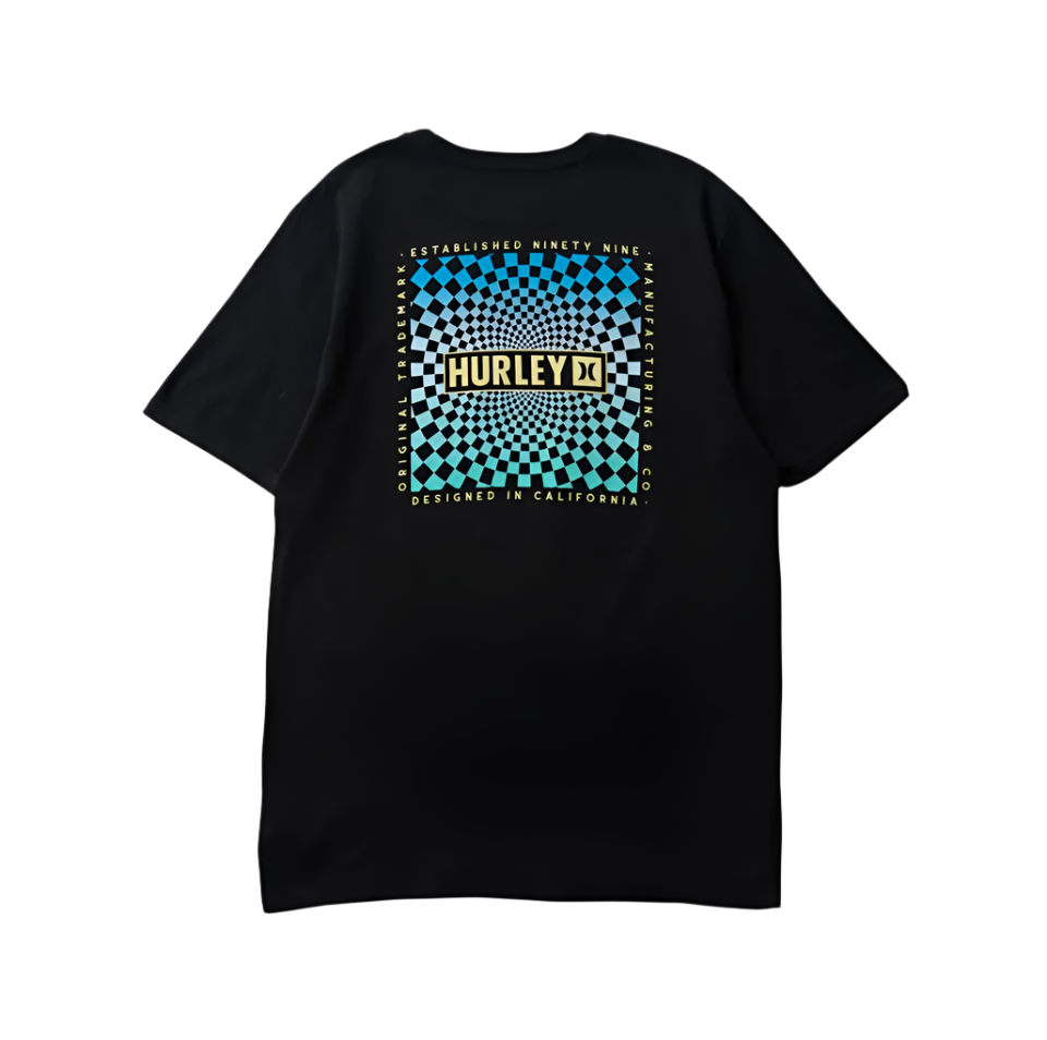 Hurley Mens Everyday Box Check Short Sleeve T-Shirt