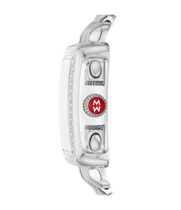 Michele Deco Stainless Diamond Watch