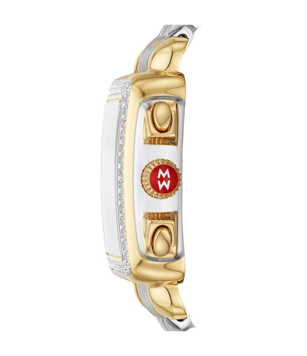 Michele Deco Two-Tone 18K Gold-Plated Diamond Watch