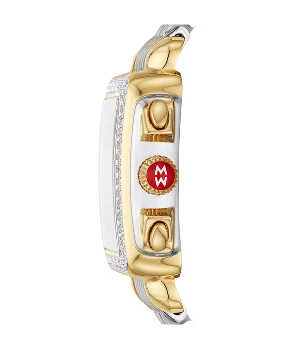 Michele Deco Two-Tone 18K Gold-Plated Diamond Watch