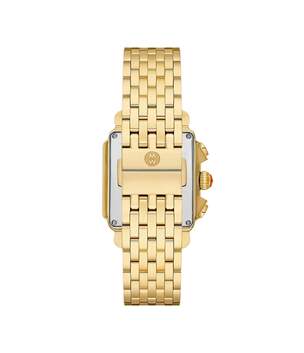 Michele Deco 18K Gold-Plated Diamond Watch