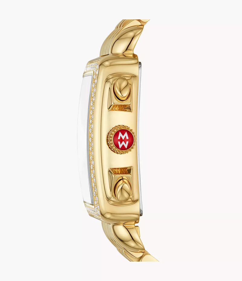 Michele Deco 18K Gold-Plated Diamond Watch