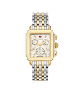 Michele Deco Two-Tone 18K Gold-Plated Diamond Dial Watch