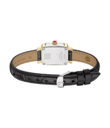 Michele Deco Madison Mini Black Leather Watch