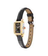 Michele Deco Madison Mini Black Leather Watch