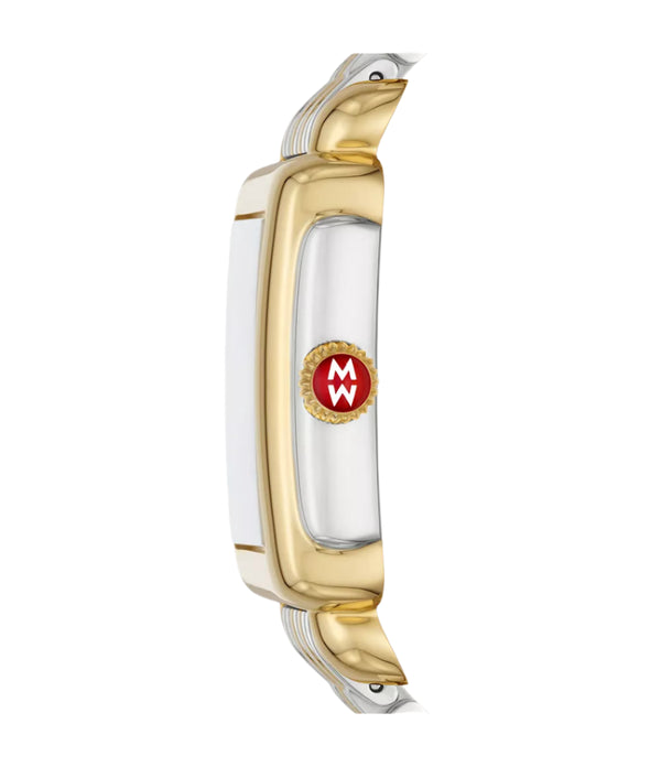 Michele Deco Madison Mid Two-Tone 18K Gold-Plated Diamond Dial Watch