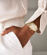 Michele Deco Madison Mid Two-Tone 18K Gold-Plated Diamond Dial Watch