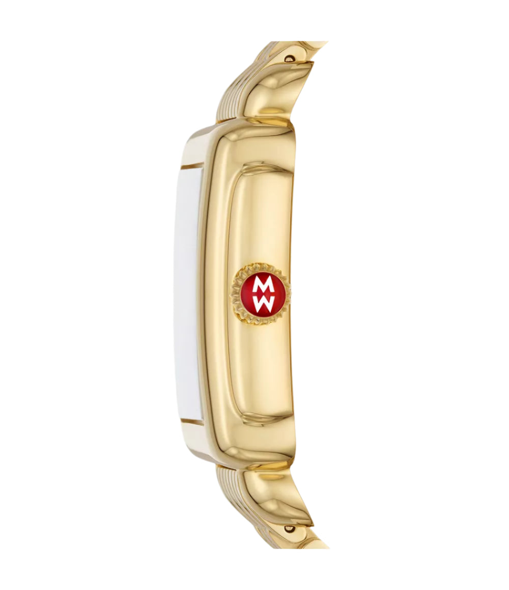 Michele Deco Madison Mid 18K Gold-Plated Diamond Dial Watch