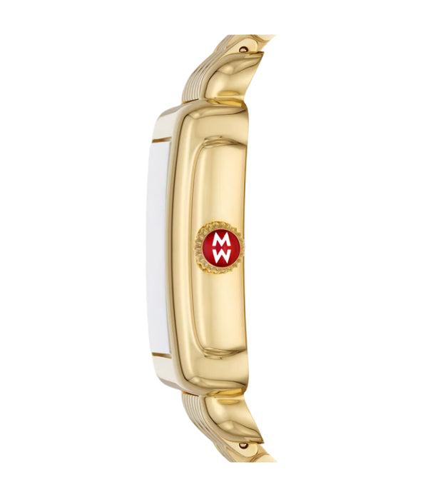 Michele Deco Madison Mid 18K Gold-Plated Diamond Dial Watch
