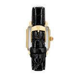MICHELE Deco Sport Mid Gold-Plated Noir Leather Watch