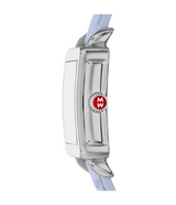 Michele Deco Sport Mid Stainless Steel Pastel Blue Silicone Watch