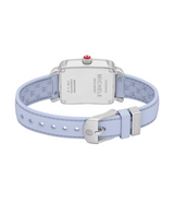 Michele Deco Sport Mid Stainless Steel Pastel Blue Silicone Watch