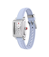 Michele Deco Sport Mid Stainless Steel Pastel Blue Silicone Watch
