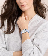 Michele Deco Sport Mid Stainless Steel Pastel Blue Silicone Watch